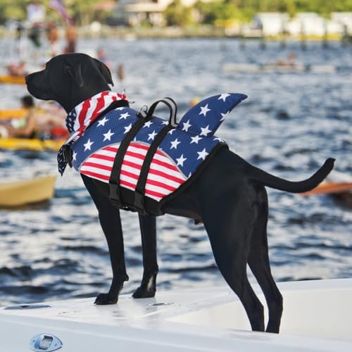 Queenmore XS Dog Life Vest for Boating American Flag Life Vest for Swimming by Queenmore - Used condition - Image 7