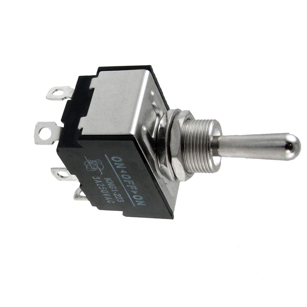 Interruptores AC 250V 3A DPDT encendido/apagado/encendido interruptor de palanca momentáneo de 3 posiciones