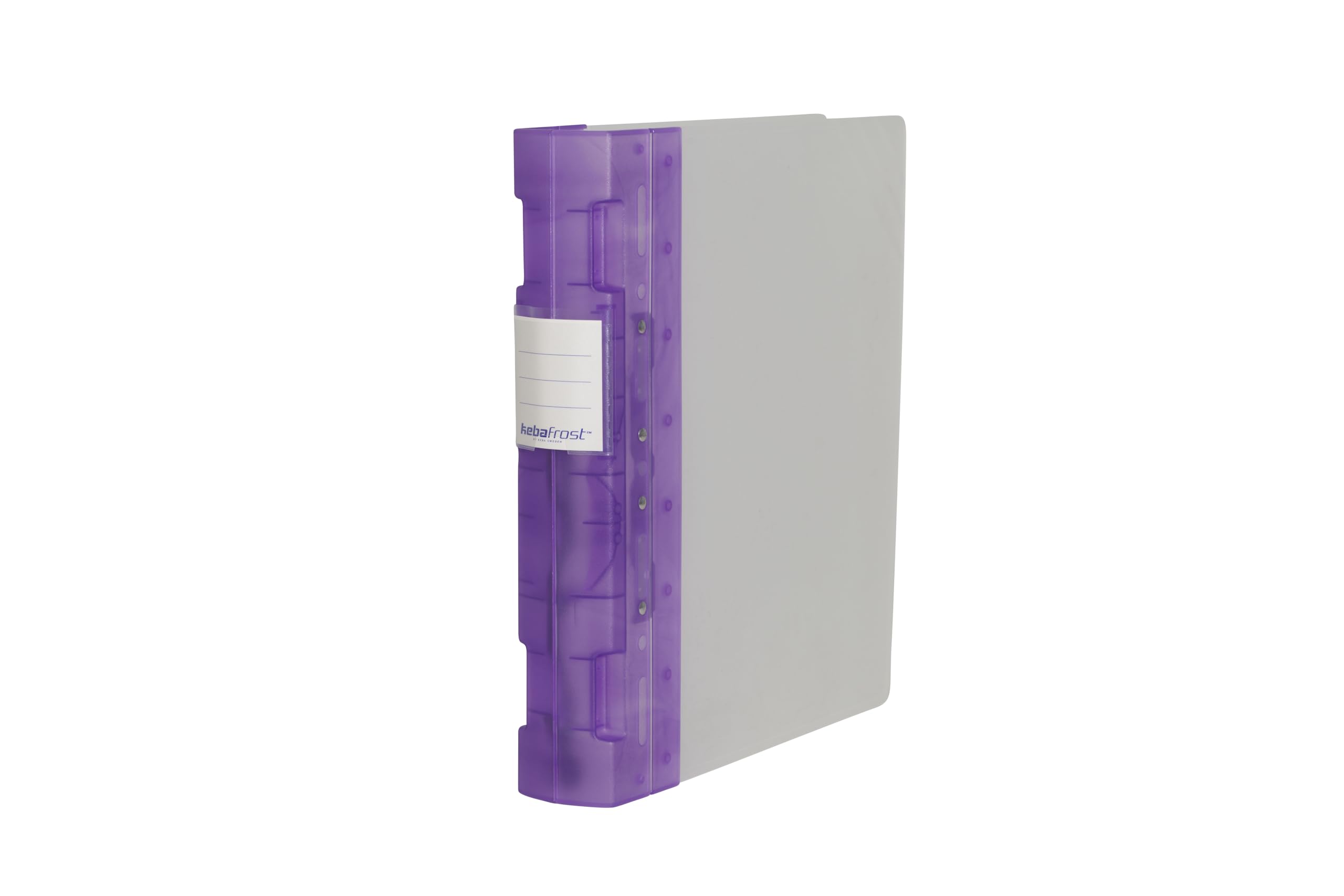 KEBA Ergogrip A4 Plus Ring Binder, Extra Wide 55mm Spine, 4 Ring / 8 Prong, Polypropylene Document Organiser, Holds 480 Sheets, Made in Sweden (Lilac Frost)