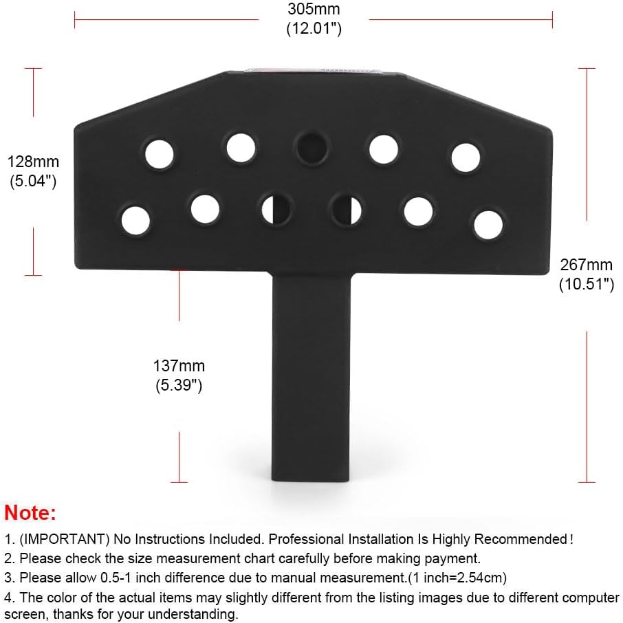 5.04 Inch Widen Circular Hole Hitch Step Anti Slip and Rust Towing Bumper Guard Hitch Steps with Pin Fits 2 Inch Receivers for Pickup Truck RV SUV