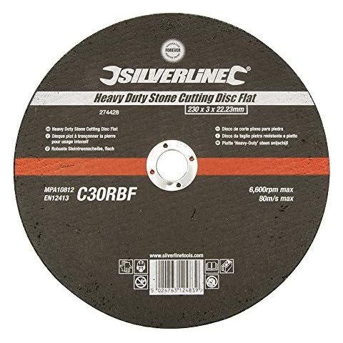 Disco de corte plano para piedra Silverline Tools 274428 Cover