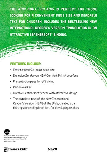 NIrV, Bible for Kids, Large Print, Leathersoft, Blue, Comfort Print: Thinline Edition - Image 7