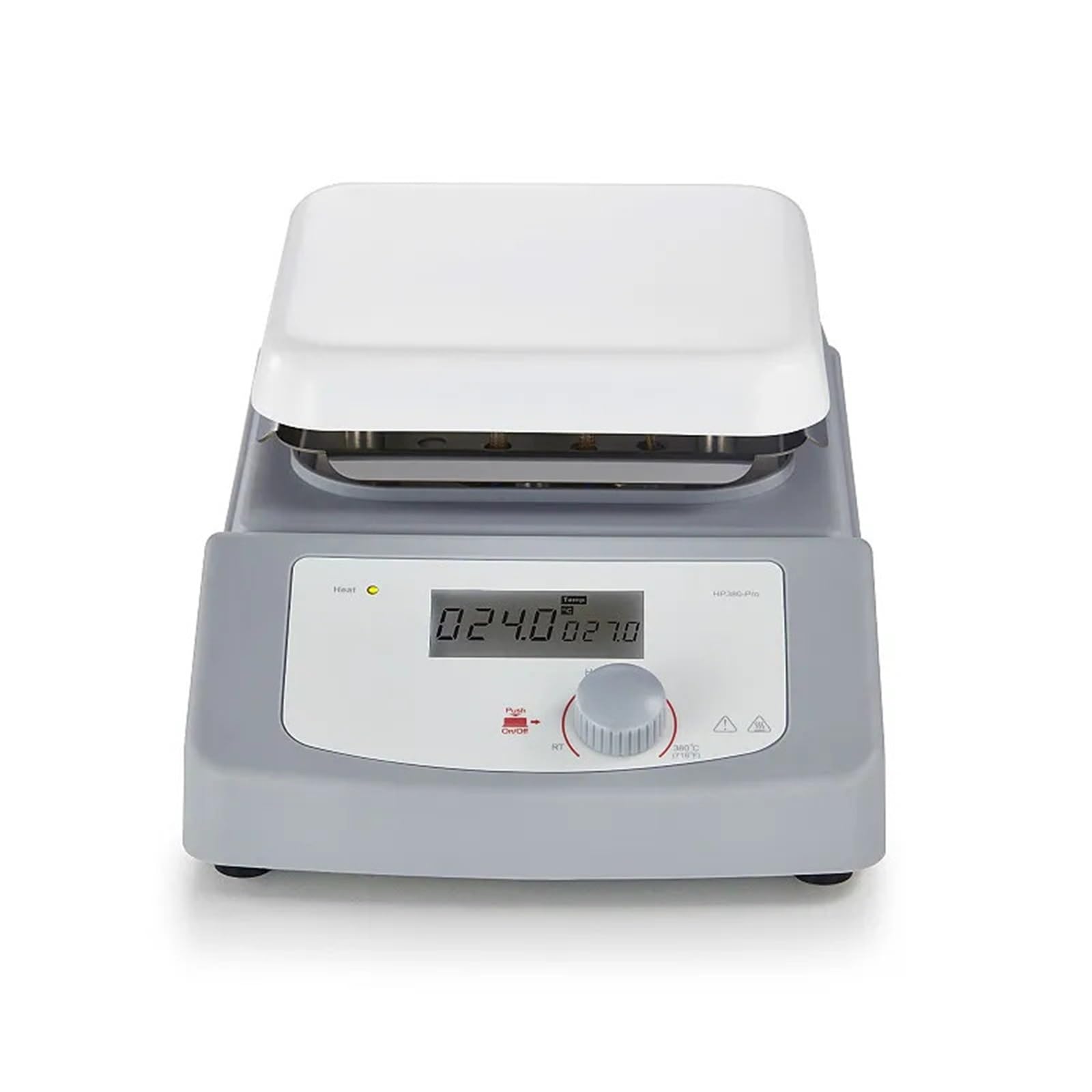 Agitador magnético, Placa calefactora magnética LCD digital HP380-Pro Temperatura de calentamiento hasta 380 (C) Paquete agitador laboratorio Viene con sensor y soporte