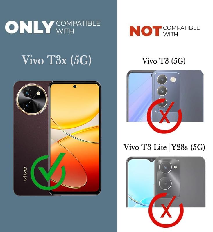 Image of Jkobi Back Cover Casefor Vivo T3x 5G (Silicone Clear Shockproof Case with Camera Protection | Soft and Flexible | Transparent)