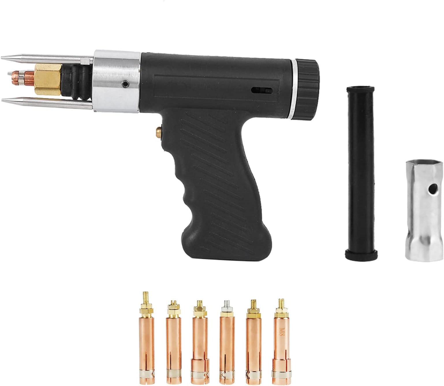 Stud Welding Gun, Capacitor Discharge Stud Welding Gun with 6pcs M3 to M10 Collet Welding Torch Set