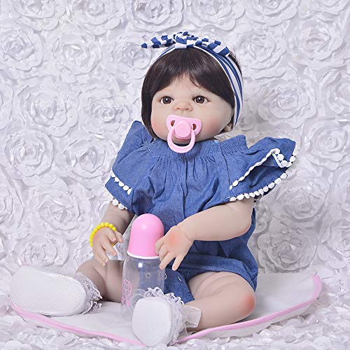 Bebê Reborn de Silicone - Boneca Bebê Reborn Menina Realista