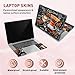 PLIGREAT Coffee Time Laptop Decal Sticker Skin Cover, Coffee Bean Laptop Sticker Skins Decal Fits 12