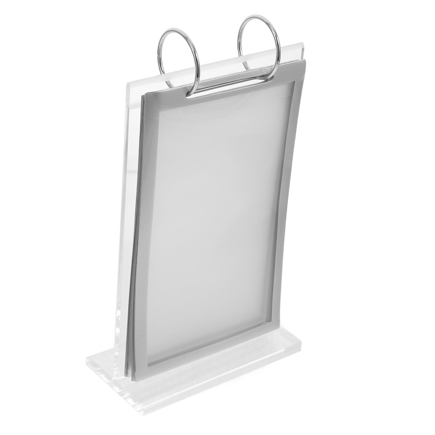 Housoutil Expositor De Acrílico Transparente Soporte Para Letreros De Menús Expositor De Menús Abatible Para Escritorio Para Mostrar Papeles Restaurantes o Oficinas Soporte De Acrílico