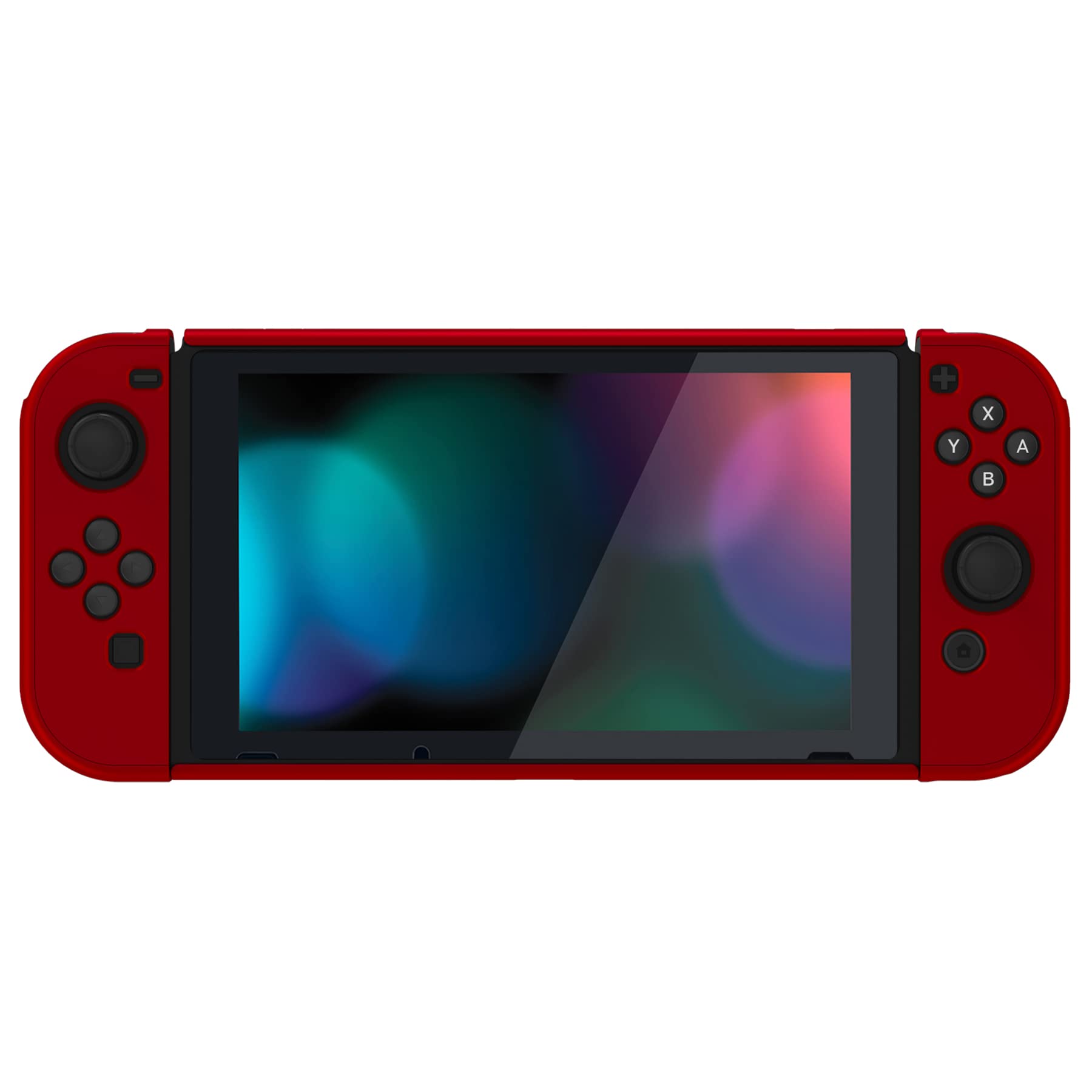 PlayVital Cover Protettiva per Nintendo Switch, Custodia Protettiva Copertura Rigida Grip Ergonomica per Joycon Controller-Rosso Scarlatto