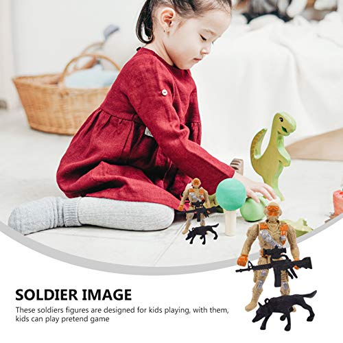 TOYANDONA Conjunto de 10 peças de bonecos militares de soldados militares, brinquedos masculinos com