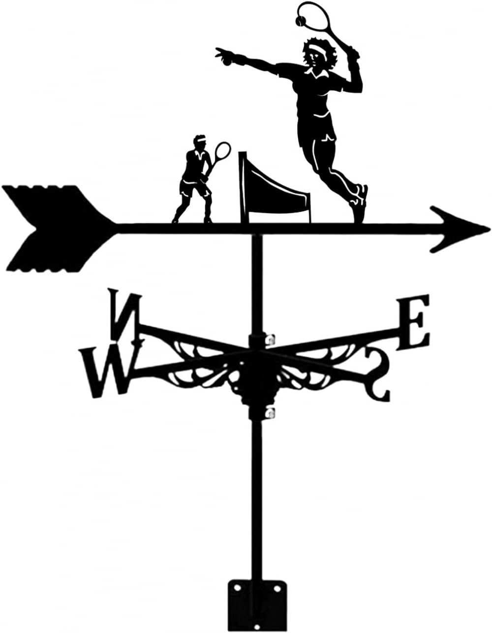 WIQUYBML Exquisite Metal Weathervane Silhouette Wind Vane Retro Black Direction Indicator for Garden Decoration and Yard