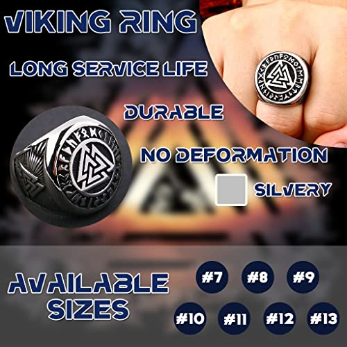 Bijoux vikings hommes bague collier valknut ne noircit pas style unique - 6