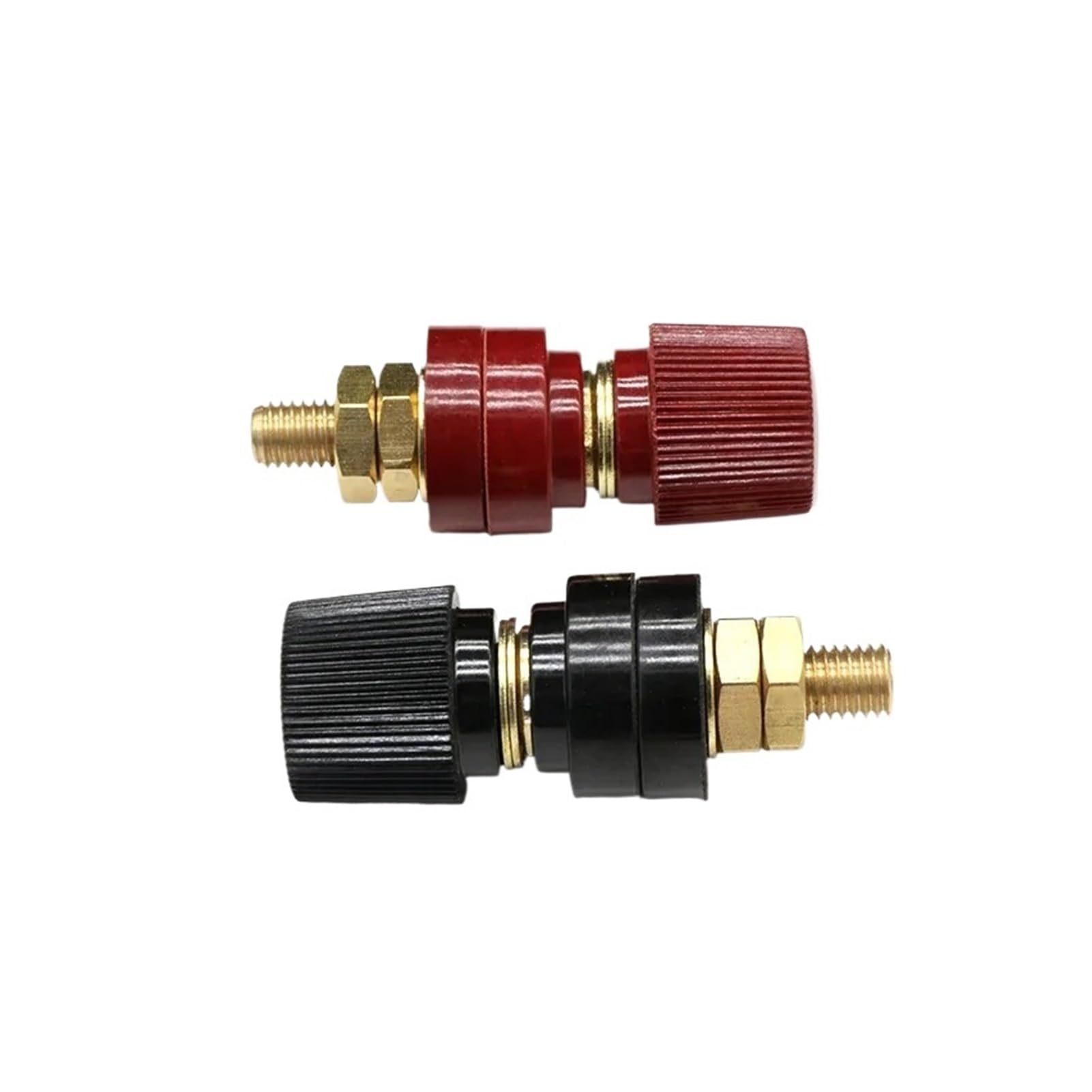Power Junction Post Connectors M10x60 Copper 555 Wire Binding Post Thread Screw Dia 10mm Weld Machine Inverter Clamps Power Supply Connect Terminal Splice 300A(Red)