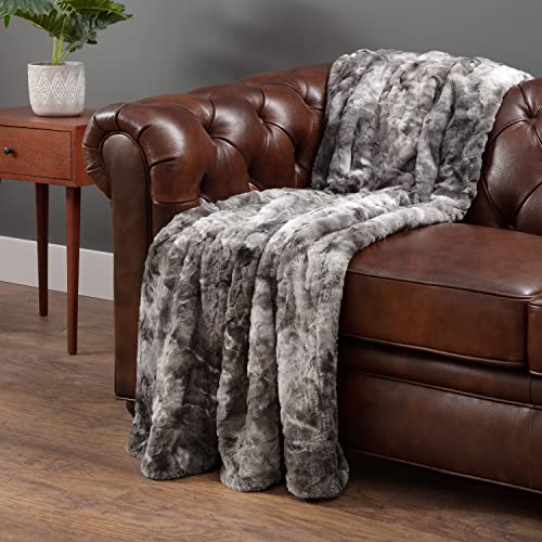 image for Chanasya Faux Fur Bed Throw Blanket - Super Soft Fuzzy Cozy Warm Fluff