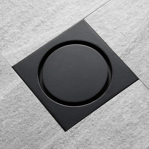 Couvercle de drain de douche anti-odeur et anti-engorgement noir