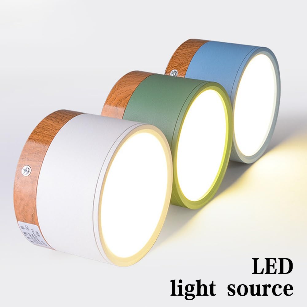 Sufitowa oprawa oświetleniowa Macaron Downlight, montaż natynkowy, oświetlenie sufitowe LED w kształcie cylindra do salonu, przedpokoju, kuchni, jadalni, holu, 6000K(Blue)