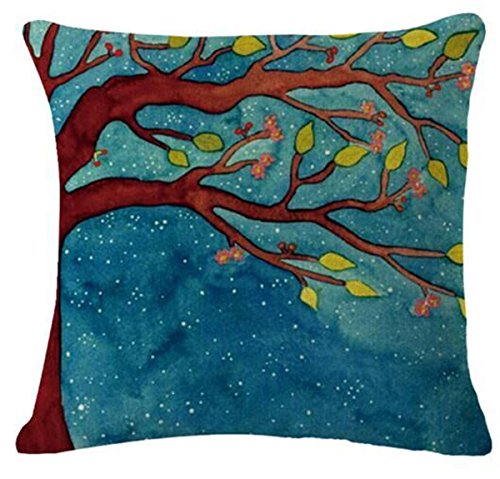 Oil Painting Black Large Tree and Flower Birds Cotton Linen Throw Pillow Case Cushion Cover Home Sofa Decorative 18 X 18 Inch (8) Oil Painting Black Large Tree and Flower Birds Cotton Linen Throw Pillow Case Cushion Cover Home Sofa Decorative 18 X 18 Inch (8)