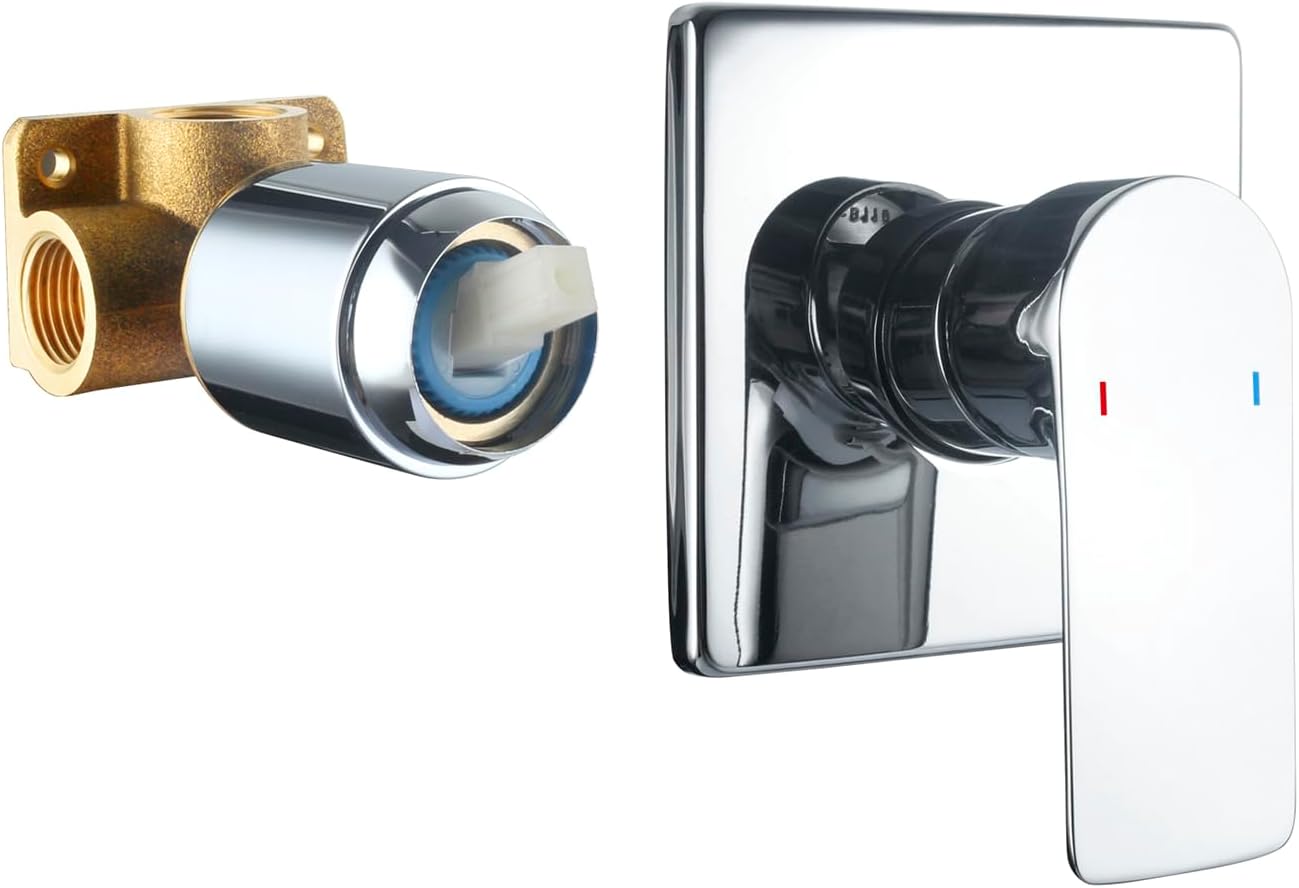 Shower Mixer Valve Bathroom Shower Handle Valves Wall Mount Mixing Valve Singel Function Shower Valves, Chrome