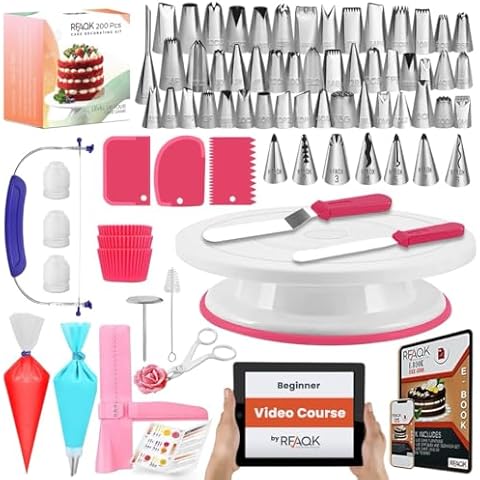 RFAQK Kit de décoration de gâteaux 200 pièces Cover