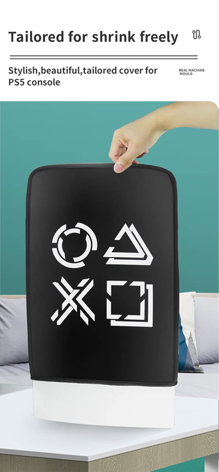 New World Dust Cover for PS5 , Soft Neat Lining Dust Guard for PS5 Fat Console, Anti Scratch Waterproof Cover Sleeve for PlayStation 5 PS5 Fat First Model Console Digital Edition & Disc Edition Toy Review India (Iknoor World )