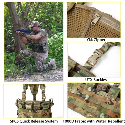 Chest Rig Militaire MOLLE II avec Tactical Assault Panel optimisé - 6