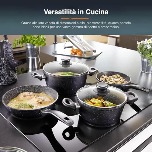 Batterie de casseroles Avilia pour table de cuisson induction et gaz