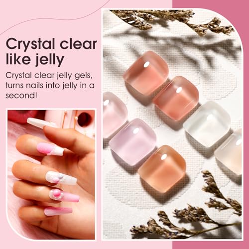 Image of ROSALIND 65PCS Gel Nail Polish Set, 60 Colors Glitter Red Gel Polish with 5 Bottles of Base and Glossy Matte Top Coat Soak off Nail Set Suitable for All Seasons