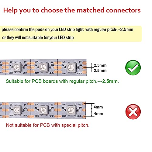 Fsjee 3 Pin Led Strip Connector Kit, Include Led Corner Connector, Unwired Gapless And T Shape Connector,Strip To Strip And Strip To Controller Jumper For 10Mm 3Pin Ws2811 Ws2812 Led Strip #TOP2