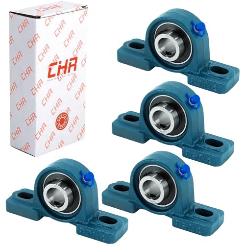 Image of CHR 4 Pack UCP205-16 Pillow Block Bearings | Mounted Pillow Block Bearings - Chrome Steel with 1 inch Bore | ISO 9001-2015 Certified