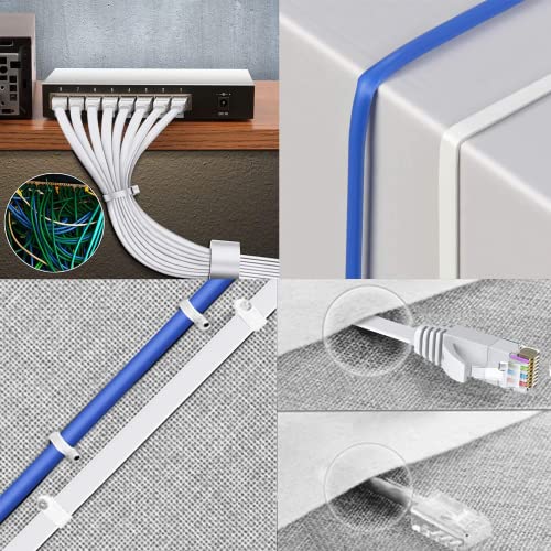 BUSOHE Cat6 Ethernet Cable 6FT 2Pack White, Cat-6 Flat RJ45 Computer Internet LAN Network Ethernet Patch Cable Cord - 6 Feet - Image 5