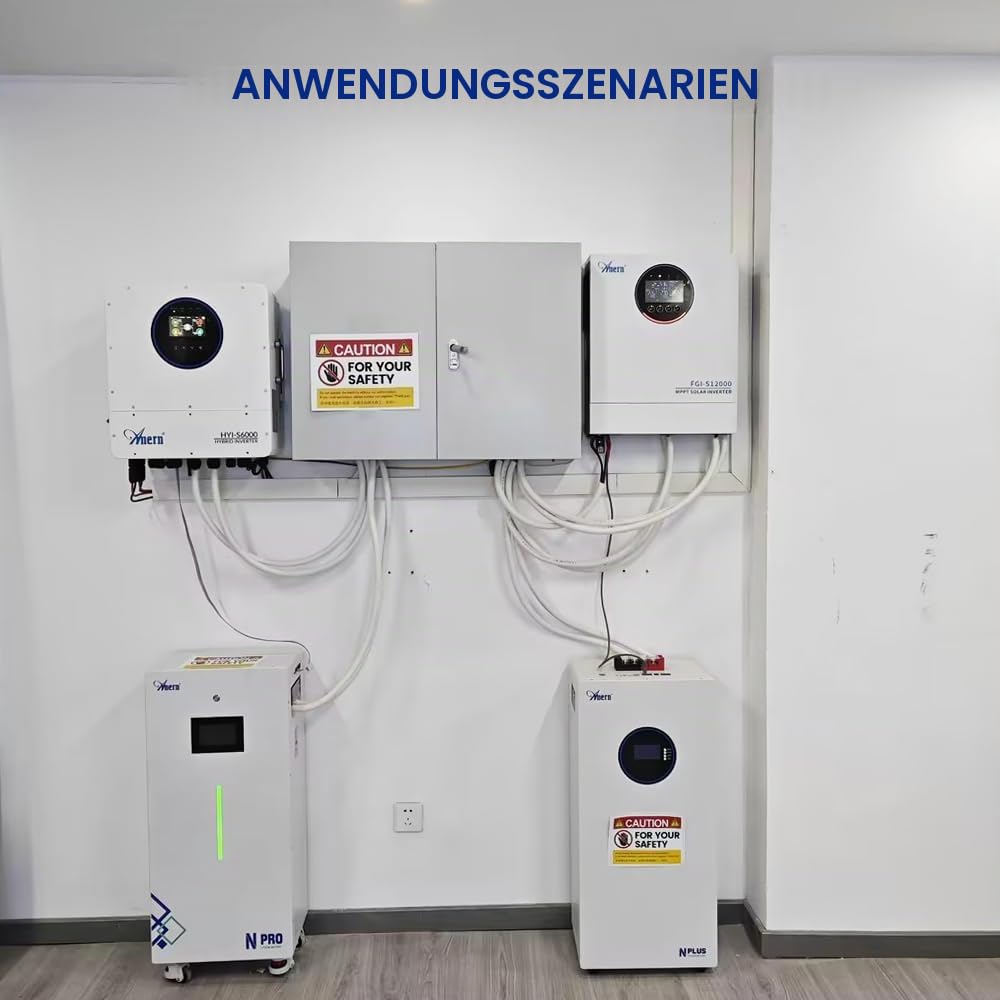 Anern FGI 12000 W Solar-Hybrid-Wechselrichter mit Netzeinspeisung - Evolution der ECO-Serie - 48 V bis 230 V, reine Sinuswelle, doppelter MPPT 160 A, 2 PV-Eingänge, doppelter AC-Ausgang, optionales