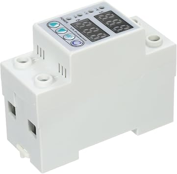 LANRU 63A 220V Din Rail Adjustable Over Voltage and Under Voltage Protective Device Protector Relay Over Current Protection Home Usage Dual LED Display