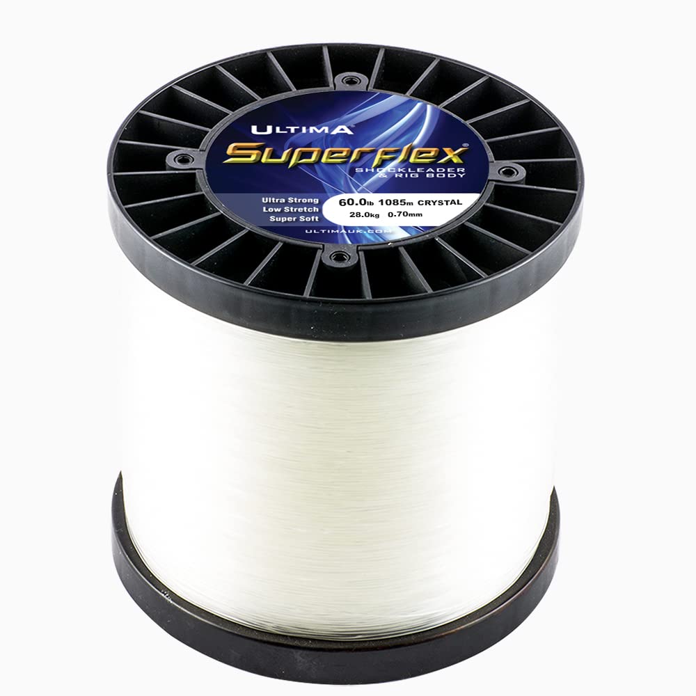 Ultima Superflex Shock Leader – Basse élasticité, 18.1kg / 40lb, Bobine 50m, Haute Résistance De Nœud