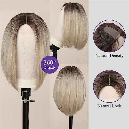Perruque naturelle contre la décoloration pour un carré blond platine - 5