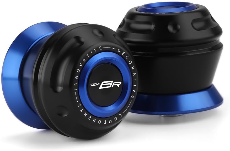 Motorcycle Front Axle Fork Wheel Crash Protector Slider Compatible With K.awasaki Ninja ZX6R 2024 2025 2026 | ZX-6R ZX 6R ZX636 Ninja636 Accessories (Blue)