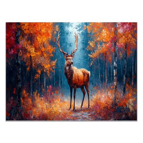 Peinture de toilettes cerf bohème pour habiller un grand mur vide 80x120