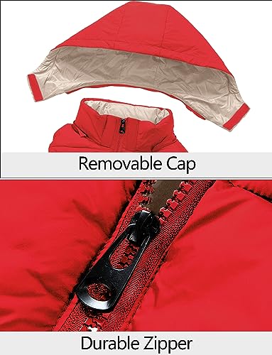 Image of Happy Cherry Kids Down Jacket Hooded Vest Winter Jacket for Boys Hoodies Padded Jackets Girls Outwear Coat 3-14 Years