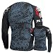365CUSGIFTS - Dark Blue Dragon Rash Guard Long Sleeve Compression Shirt Super Lightweight Fabric - S