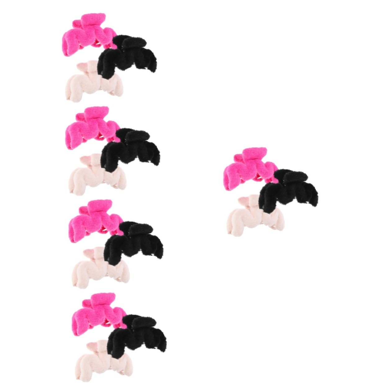 Healeved 15stücke Plüsch Haarklammern Für Flauschige Clips Und Schwarz Stylische Haaraccessoires Für Trendige Hochsteckfrisuren Und