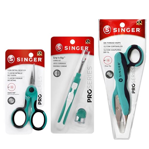 SINGER ProSeries Sewing Tool Kit Scissors & Seam Ripper Bundle 3 Count