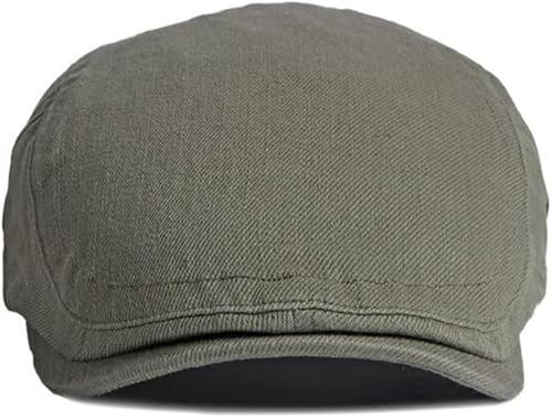 Miniatura 4 de Paquete de 2 gorras ajustables para hombre, gorra plana de algodón Ivy Gatsby Cabbie, gorra de conducción