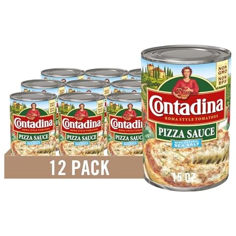 Contadina Canned Pizza Sauce with Natural Sea Salt, 15 oz Can (Pack of 12) Cover