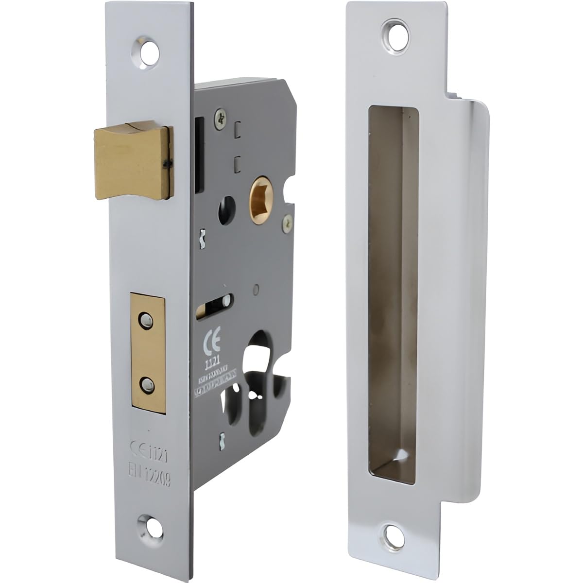 Shirenock Check In Detail Euro Profile Sashlock 63Mm Nickel Plate, 1 In Pack
