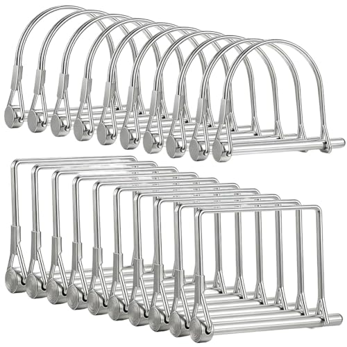 Pasadores de seguridad de 1/4" x 3" galvanizados de alta resistencia para remolque, 40 uds