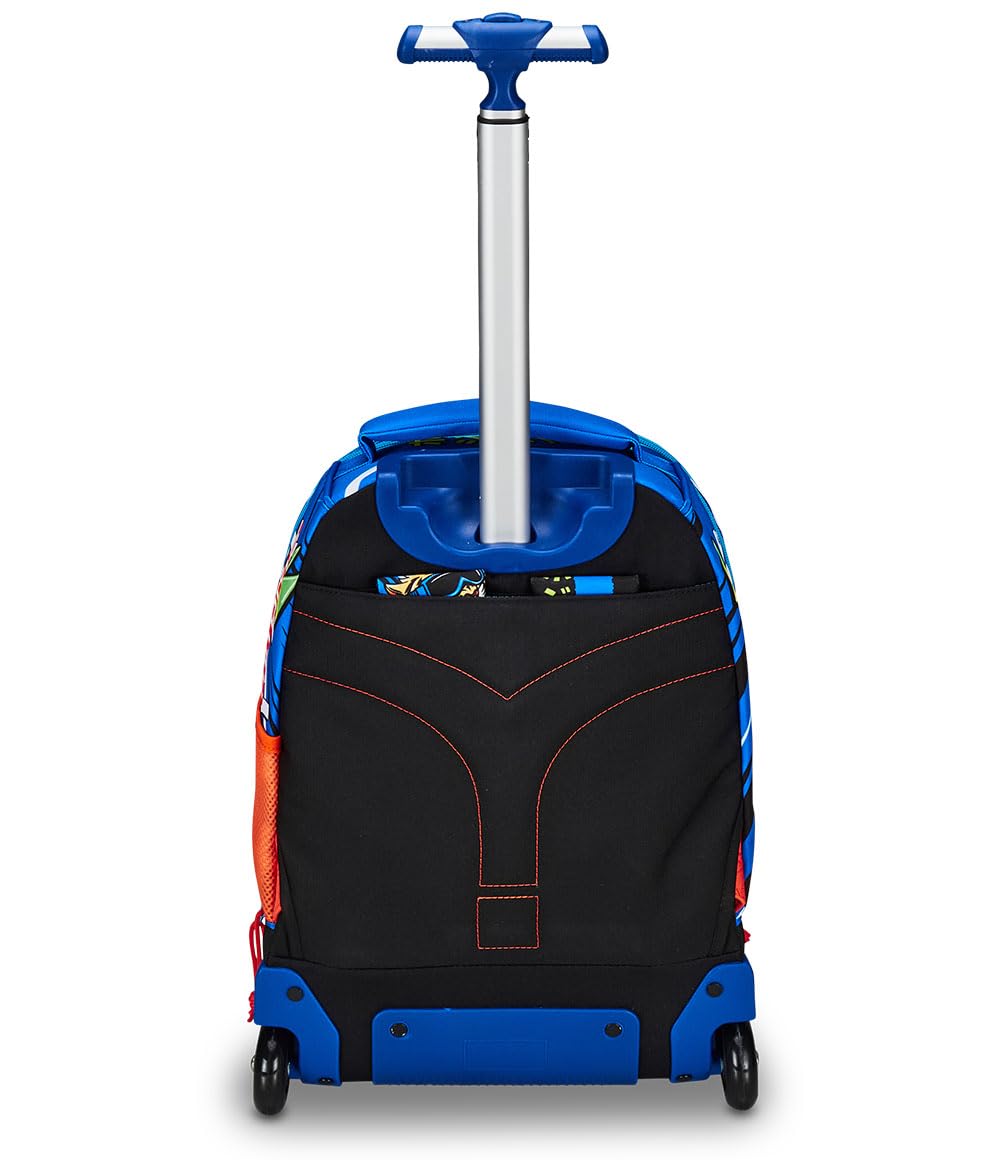 Mitama Trolley Run Scuola Tiger Wild,Doppio Scomparto, Blu, Scuola Elementare e Tempo Libero, Bambino Ragazzo