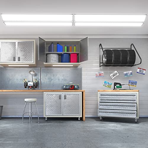 ANTLUX 72W 4FT LED Wraparound Light, Ultra Slim LED Shop Garage Lights Flush Mount, 8000 Lumens, 4000K, No Glare, 4 Foot Wrap Office Ceiling Lighting Fixture, Fluorescent Tube Replacement, 4 Pack by ANTLUX - Image 7