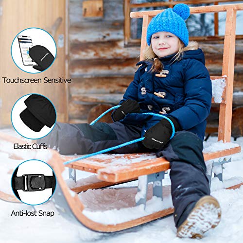 Cevapro Winter Gloves for Kids Mittens Warm Snow Gloves Waterproof Touchscreen Gloves for Boys,Girls - Thumbnail 6