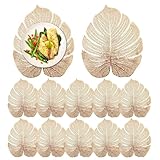 yupeuooe Manteles Individuales de Boda, 12 manteles Individuales con diseño de Hojas de, manteles Individuales Modernos, Elegantes para decoración de Mesa de Cena de Boda