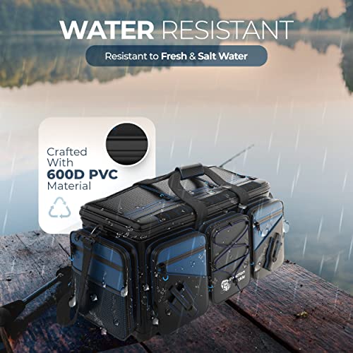 Reaction Tackle Fishing Tackle Bag – Salt Water Resistant Large Tackle Box Bag, 1000D Pvc Waterproof Material - Xl Bag #TOP3