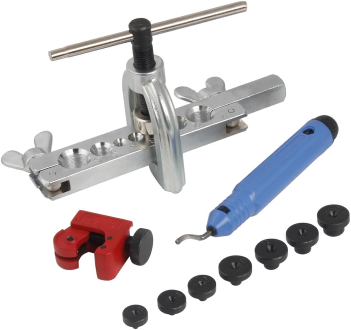 VOSAREA 1Set Flaring Tool Kit Double Flaring Tool for Tubing with Heavy Duty Case for Brake Line and Air Conditioning Repairs